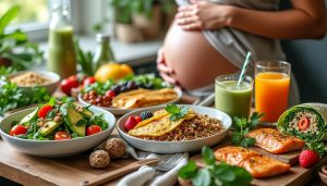 découvrez 10 recettes rapides et saines spécialement conçues pour les futures mamans. idéales pour une alimentation équilibrée pendant la grossesse, ces plats faciles à préparer allient saveur et nutrition.