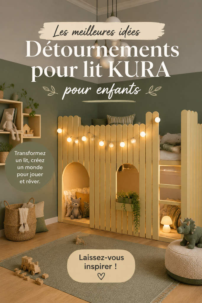 Lit KURA d'IKEA décoré de manière créative dans une chambre d'enfant