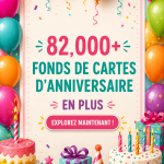 Exemples de fonds créatifs pour des cartes d'anniversaire colorées et personnalisées.