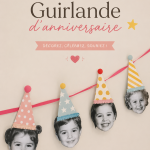 Guirlande d'anniversaire colorée avec des fanions et des ballons