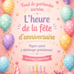 Guirlandes colorées pour fête d'anniversaire