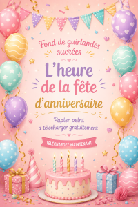 Guirlandes colorées pour fête d'anniversaire