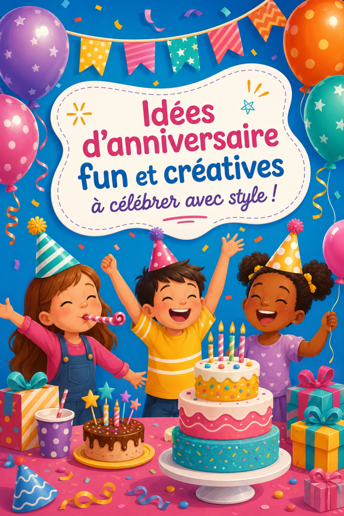 Décoration d'anniversaire colorée pour une fête mémorable.