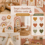 Chambre fillette décorée avec des couleurs pastel et des motifs mignons