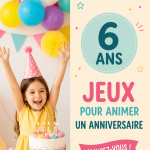 Un groupe d'enfants s'amusant avec des jeux d'anniversaire