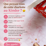 Une belle charlotte au Kinder décorée pour un anniversaire