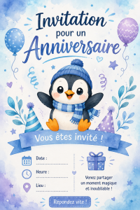 Modèles d'invitation d'anniversaire variés et colorés