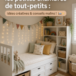 Chambre d'enfant décorée avec style et créativité, parfaite pour stimuler l'imagination des petits.