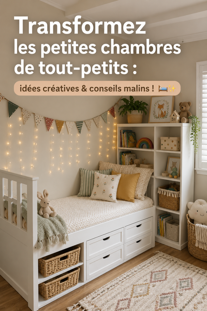 Chambre d'enfant décorée avec style et créativité, parfaite pour stimuler l'imagination des petits.
