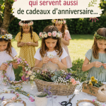 Une famille souriante célébrant un anniversaire avec des activités amusantes.