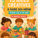 Enfants en train de réaliser des activités manuelles créatives