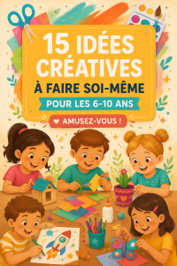 Enfants en train de réaliser des activités manuelles créatives