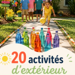 Un groupe d'enfants jouant à des jeux d'extérieur dans un parc ensoleillé, remplis de rires.