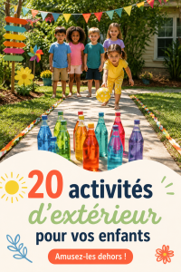 Un groupe d'enfants jouant à des jeux d'extérieur dans un parc ensoleillé, remplis de rires.