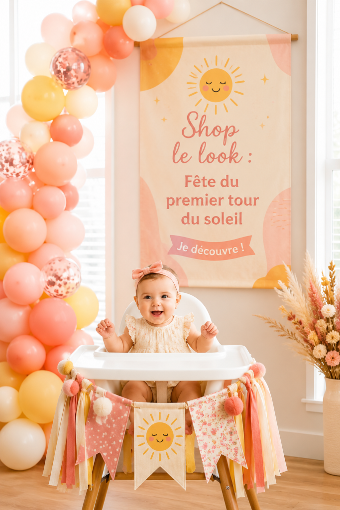 Fête d'anniversaire d'un enfant avec une décoration joyeuse et colorée.