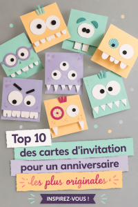 Sélection de cartes d'invitation originales pour un anniversaire élégant
