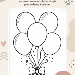 Une page de coloriage de ballons à colorier pour enfants, au design simple et attrayant.