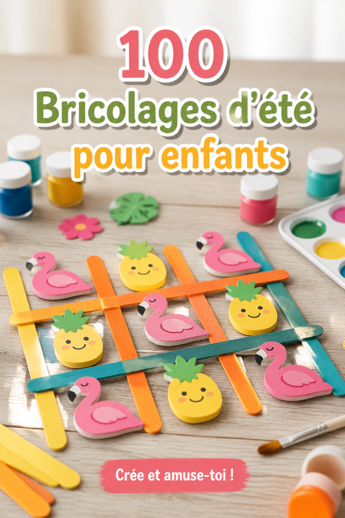 Un groupe d'enfants s'amusant à réaliser des créations d'été