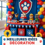 Déco festive avec des éléments Paw Patrol pour un anniversaire