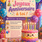 Décoration chaleureuse pour une fête d'anniversaire avec ballons et guirlandes.