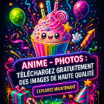 Illustration colorée d'un personnage d'anime, captivant l'attention des fans.