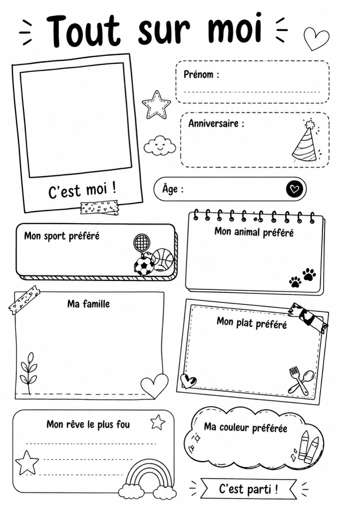Un livret d'activités coloré pour enfants, présentant des jeux et des exercices.