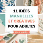 Femme réalisant une activité manuelle créative à la maison, entourée de fournitures artisanales.
