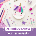 Ensemble d'activités manuelles créatives pour enfants dans un cadre familial chaleureux.