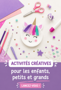 Ensemble d'activités manuelles créatives pour enfants dans un cadre familial chaleureux.
