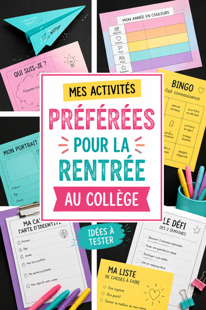 Activités de rentrée scolaire pour enfants, favorisant plaisir et apprentissage