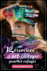 Un enfant réalisant un exercice d'art-thérapie avec des couleurs vives.