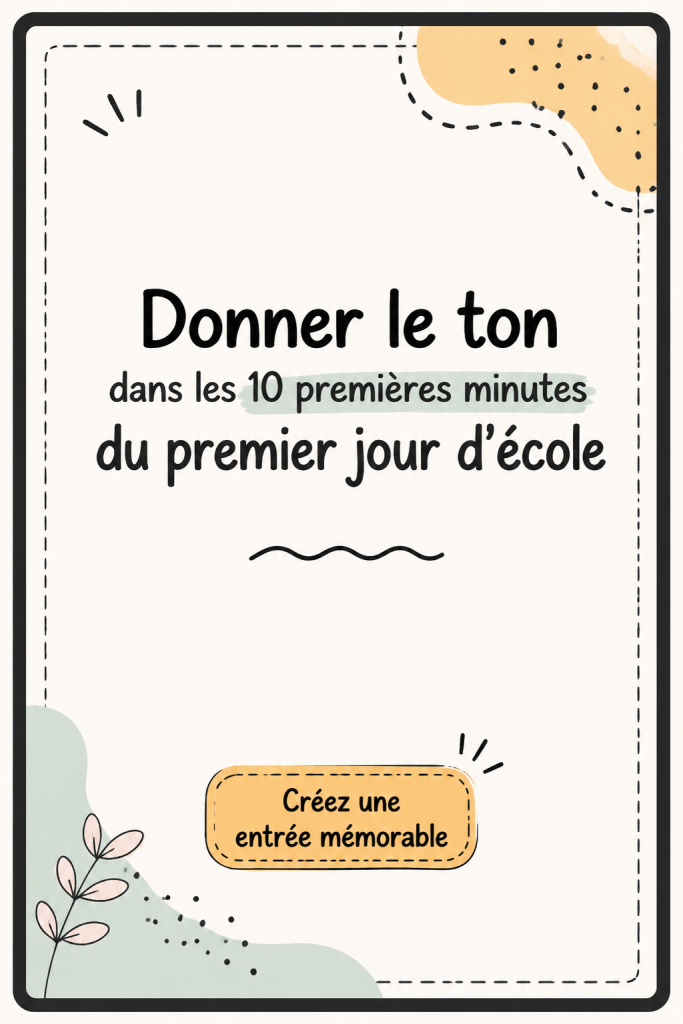 Classe accueillante pour le premier jour d'école