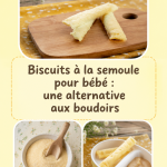 Biscuits à la semoule pour bébé sur une assiette, prêts à être dégustés.