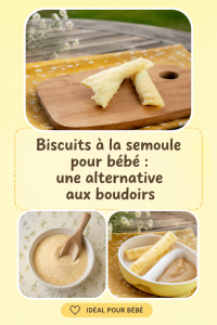 Biscuits à la semoule pour bébé sur une assiette, prêts à être dégustés.