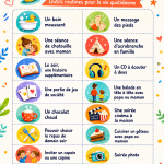 Une boîte à récompenses colorée avec des étiquettes et des jouets à l'intérieur, représentant une méthode de motivation pour les enfants.