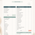 Illustration d'une femme utilisant une fiche de budget familial pour organiser ses finances