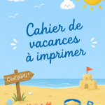 Enfant en train d'utiliser un cahier de vacances à imprimer pour apprendre.