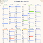 Calendrier 2025 à imprimer pour une bonne organisation