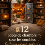 Chambre d'enfant inspirante aménagée sous les combles avec des éléments ludiques et colorés