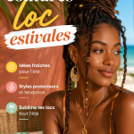 Coiffure estivale élégante pour femme active avec des cheveux relevés.