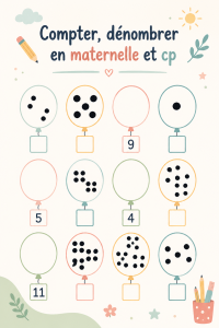Enfants en classe apprenant à compter avec des jeux éducatifs.