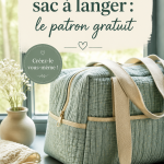 Sac à langer fait main en tissu coloré avec patron gratuit