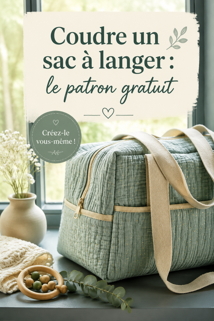 Sac à langer fait main en tissu coloré avec patron gratuit
