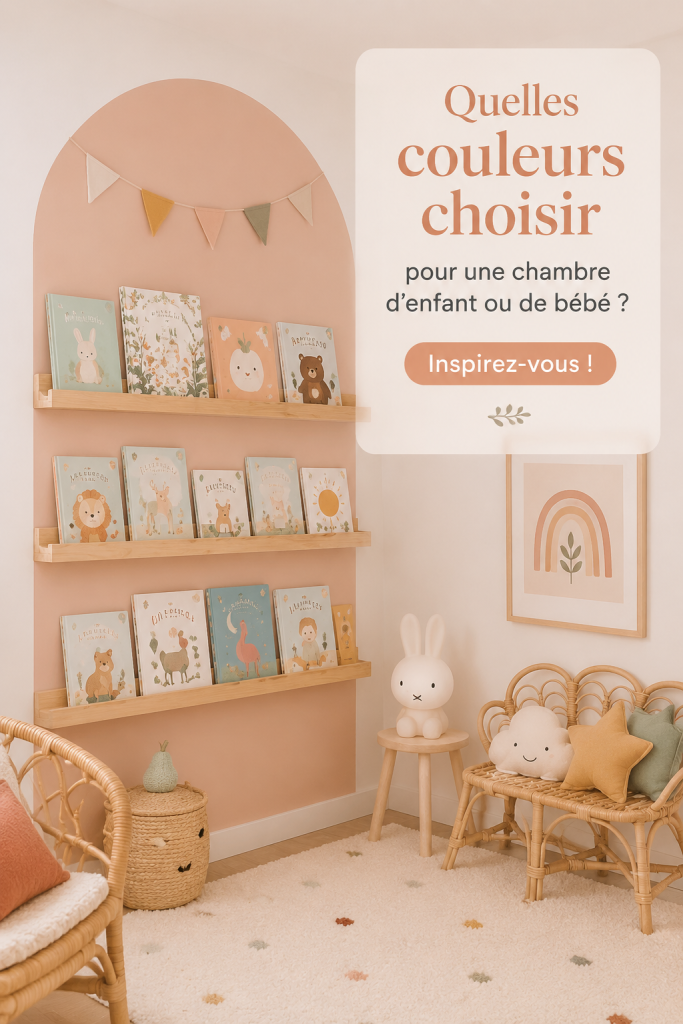 Chambre d'enfant décorée avec des couleurs douces et chaleureuses