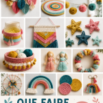 Femme souriante travaillant avec de la laine pour créer un projet créatif.
