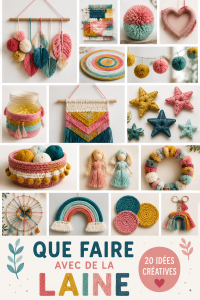 Femme souriante travaillant avec de la laine pour créer un projet créatif.
