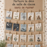 Salle de classe décorée avec des objets DIY colorés et attractifs.