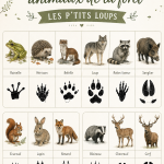 Empreintes d'animaux forestiers sur un sentier