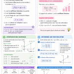 Une fiche de révision colorée sur les fonctions affines, avec des schémas et des formules.