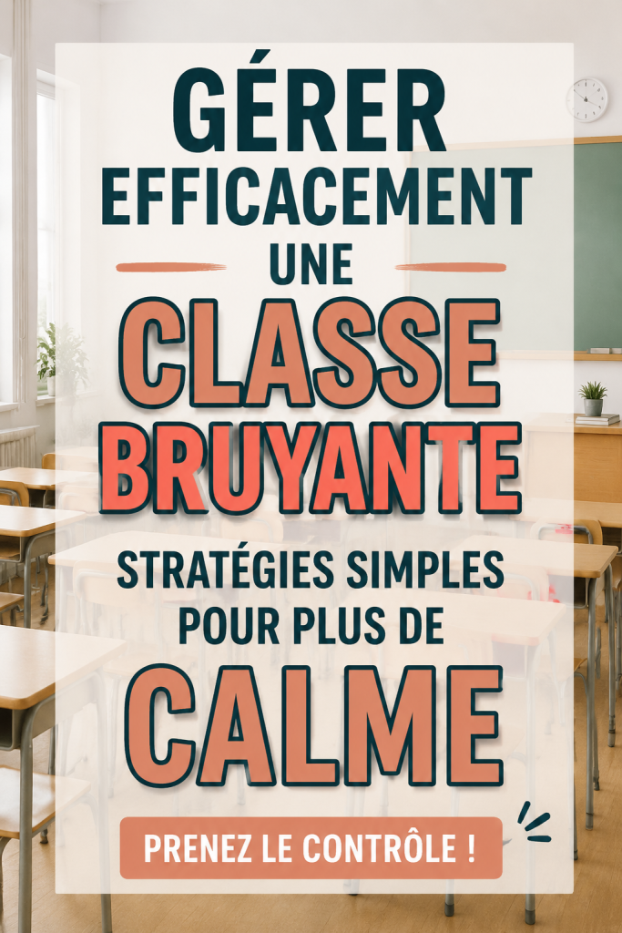Un enseignant gérant une classe bruyante avec des élèves attentifs.